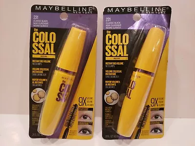 Maybelline~Lot Of 2~The Colossal Mascara Instant Big Volume~#231 Classic Black~ • $19.99