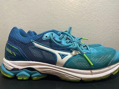 Mizuno Wave Rider 21 Women’s 8.5 Aqua Turquoise Cross Trainer Running Workout • $14.99