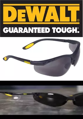 £6.75 • Buy Dewalt Smoke Toughcoat Safety Glasses  Reinforced Touch Coat 99.9% Uv Protect T4