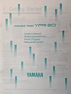 Yamaha YPR-20 Digital Piano Keyboard Original Operating User Owner's Manual Book • $50.94