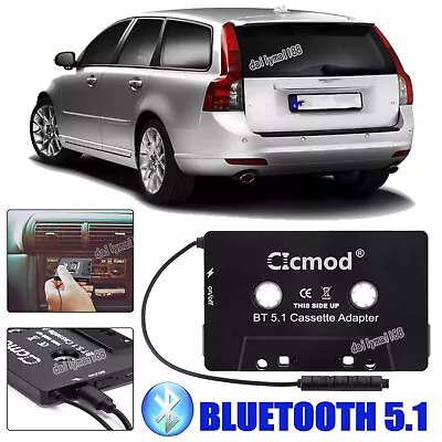 Car Audio Cassette Tape Adapter To AUX MP3 Player CD Radio For Iphone Android • £10.69