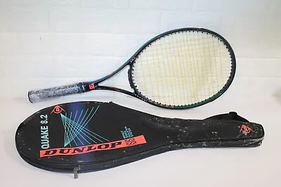 Vintage 90's DUNLOP Quake 8.2 Graphite ISIS Tennis Racquet 4 1/4  VGC With Cover • $89.90