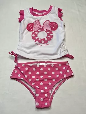 Disney Junior Minnie Mouse Toddlers Racerback Tankini Top Bikini Bottom 5T  • $13.99