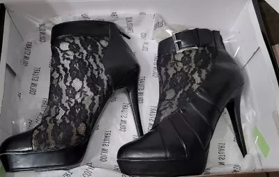 Victoria Secret Sexy Lace Ankle Booties Black Size 11 Gorgeous Boots  $299 • $199.99