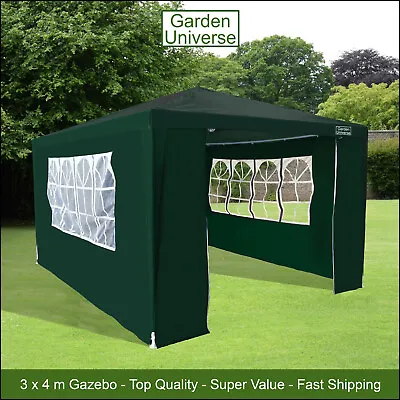 £59.99 • Buy Gazebo Marquee Canopy Party Tent Green 3 X 4m By Garden Universe Steel Frame