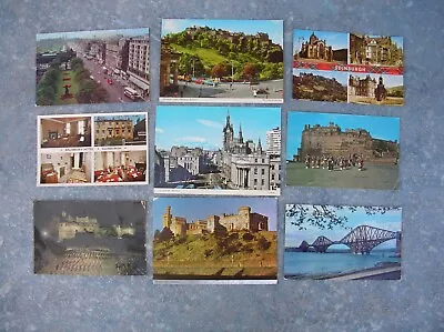 9 Old Scottish (Scotland) Postcards – Edinburgh Inverness Aberdeen. • £4.99