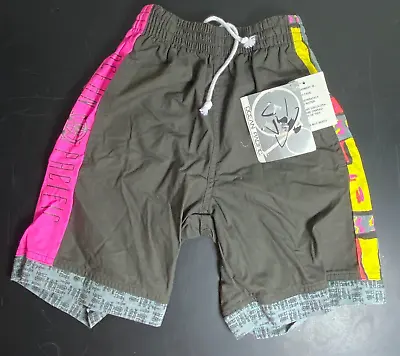 Ocean Pacific Surf Board Shorts Swim Trunks Grey Pink Youth S New 1990s OP • $50