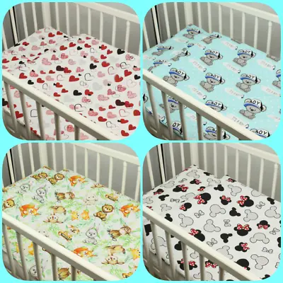 2 Or 4 Pcs COT BEDDING SET DUVET QUILT PILLOW COVERS + FILLING For Cot Bed • £11.99