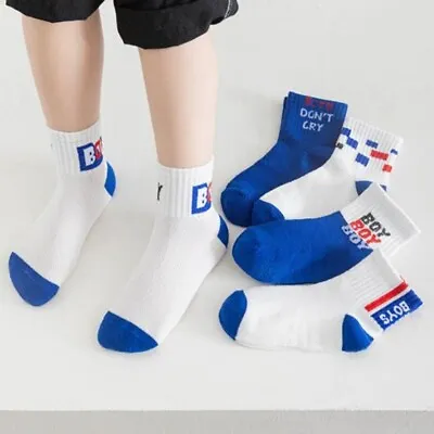 5X Boy Ankle Socks Newborn Baby Kids Toddlers Breathable  Gym Trainer Socks • £5.69