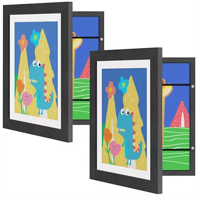 2Pack Kids Art Frame Magnetic Front Opening Changeable Children Artwork Picture • $16.95