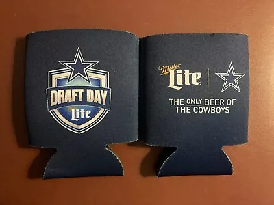 Dallas Cowboys NFL Draft Day Miller Lite Promo Can Koozie Coozie Cooler 2 Pack • $13.75