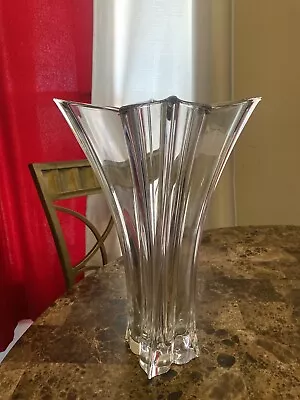 MIKASA FLORALE 14  Tall Heavy Lead Crystal  Vase • $40.99