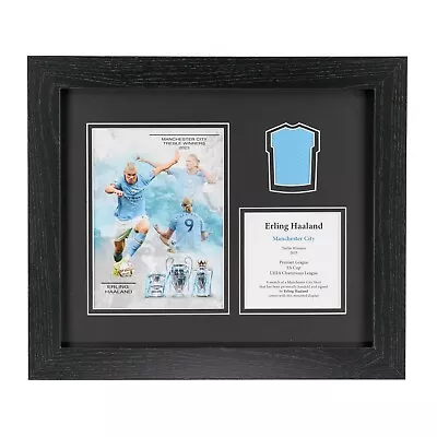Erling Haaland Manchester City Shirt-Swatch Framed Display • £45