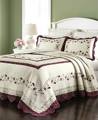 Martha Stewart Collection Cotton Prairie House Morning Sky Bedspread - TWIN • $52.95