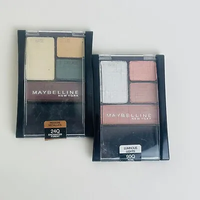 Lot Of 2 Maybelline New York Experts Wear Eyeshadow Quad 2Assorted Colors .17 Oz • $9.88