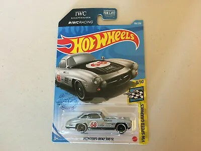 Mercedes-Benz 300 SL #196 9/10 Speed Graphics 2021 Hot Wheels  A49/74/91 • $3.95