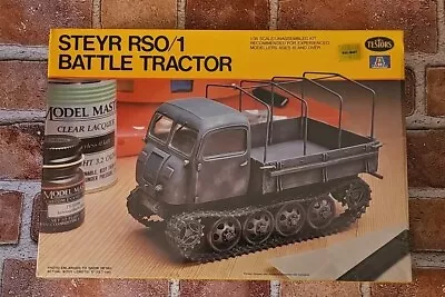 Vintage Testors Italeri Model Kit Steyr RSO/1 Battle Tractor 1982 1/35  Sealed • $29.99