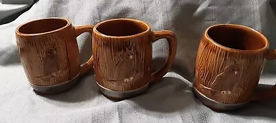 3 Vintage Handmade Owl Ceramic Mugs/Cups • $12