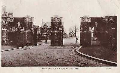 Chatham Royal Navy Barracks Rppc 1915 Posted To Royal George Pub Waldershare* • £18