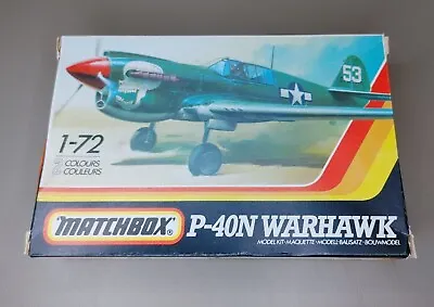 Matchbox P-40N Warhawk 1-72 Scale Open Box Model Kit • $9.99