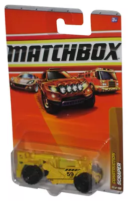 Matchbox Construction (2009) Scraper Yellow Toy Vehicle #40/100 • $11.98