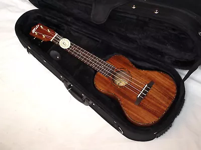 HILO Concert UKULELE 2955 Solid Koa Acoustic UKE NEW W/ Light CASE • $249.99