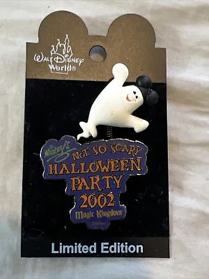 2002 'Mickey's Not So Scary Halloween Party' Disney Pin LE 7500 Moving Ghost WDW • $4