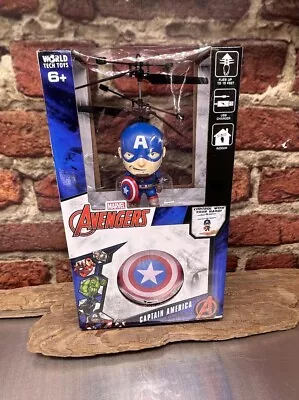 Marvel Avengers 3.5” Captain America Flying RC UFO Helicopter NEW. Hand Op • $14.25