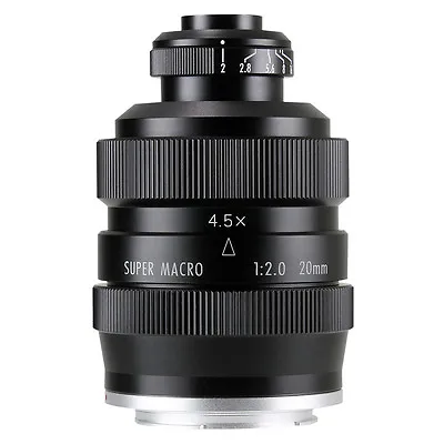 Zhongyi Mitakon 20mm F/2 4.5X Super Macro Lens For Mirrorless Sony Fuji GH4  • $149