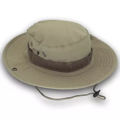 Boonie Bucket Hats Outdoor Fishing Hunting Wide Brim Mesh Camo Safari Sun Cap US • $8.72