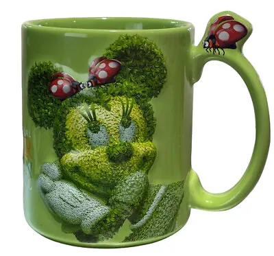 Epcot Flower And Garden Festival 3D Mug Mickey Minnie Topiary Green Ladybug • $19.99