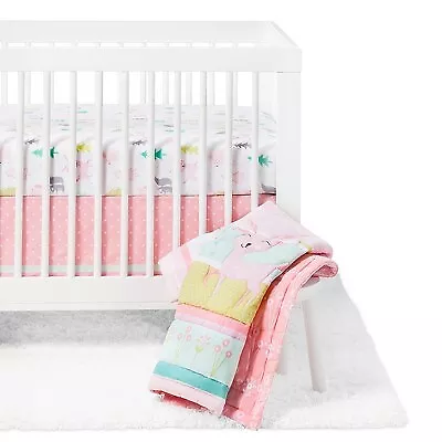 Crib Bedding Set Forest Frolic 4pc - Cloud Island Pink • $26.99