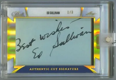 19 Leaf Pearl Ed Sullivan Autograph Cut Signature Auto #/3 Sullivan Show Beatles • $389.99