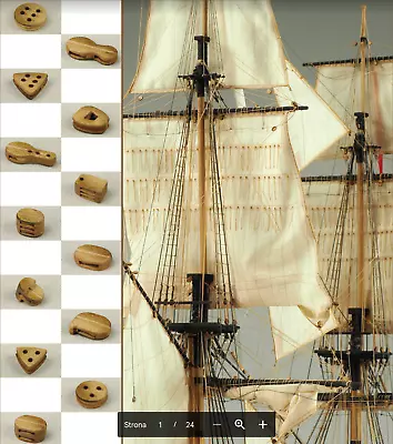 £4.99 • Buy Ship Model Accessories Sails Rigging Triangular Deadeye Block Wooden Card Model
