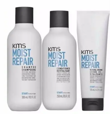 KMS Moist Repair Shampoo Conditoner And Revival Creme Trio • $55.95