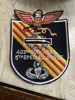 Vietnam RT 403rd Spec Ops Det Abn Airborne MACV SOG 5th Special Forces SF Patch • $19.99