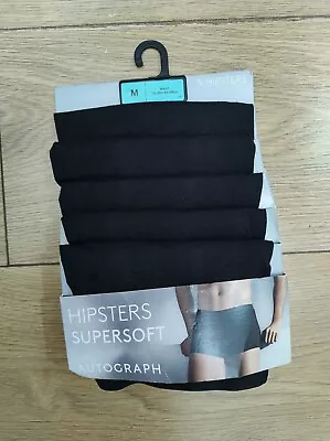 M&s Autograph Supersoft 5 Pack Hipsters Size (m) Rrp £38 • £22