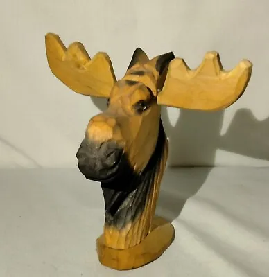 Peepers Eyeglass Holder Wooden Carved Moose Head  • $18