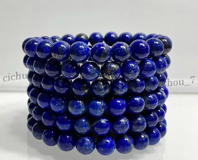 Wholesale Lots 6 Pcs Natural Lapis Lazuli Crystal Healing Stretch Bracelet 7.5'' • $17.98