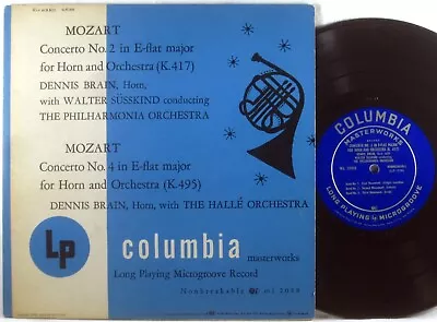 10  COLUMBIA PRE-6-EYE 1950 Mozart DENNIS BRAIN Horn Concertos SUSSKIND ML-2088 • $10