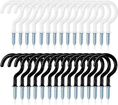 DIRZA Ceiling Hooks (30 Pack) 2.9 Inches Heavy Duty Vinyl Coated Screw In Hooks  • $11.66