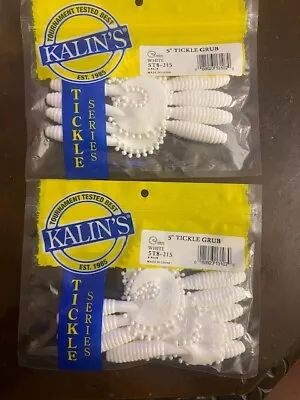 2 - Acme Kalin's Tickler Grub White 5  8 Pk. • $8.99