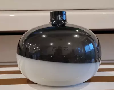 7 Inch Ikea Black And White Monochrome Handblown Art Vase • $28