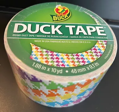 Duck Brand Duck Tape RAINBOW HOUNDSTOOTH Factory Sealed BNIP • $6.99