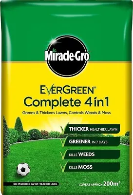 Evergreen Complete 4 In 1 Lawn Care Food Feed Weed & Moss Killer 7kg Miracle-Gro • £18.32