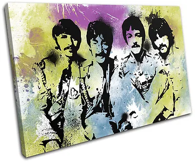 £24.99 • Buy The Beatles Grunge Abstract Musical SINGLE CANVAS WALL ART Picture Print VA