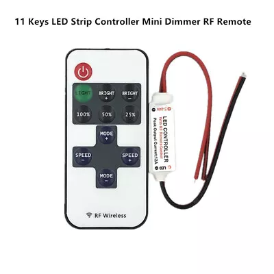 Mini Controller Inline Dimmer With RF Wireless Remote For LED Strip Light • $5.91