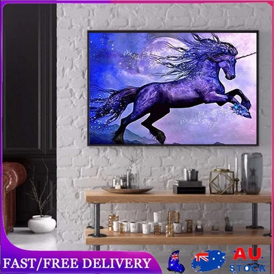 $12.09 • Buy Unicorn 5D DIY Diamond Painting Kits Full Round Drill Wall Decor Rhinestone Art