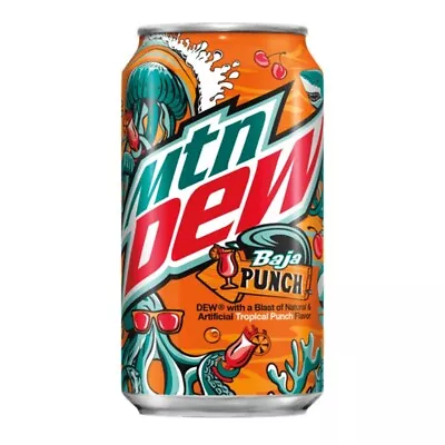 Mountain Dew Baja Punch 12oz FULL Can • $10