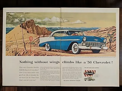 1956 Vintage Chevrolet Bel Air Sport Sedan Pikes Peak Breaking Record • $8.99